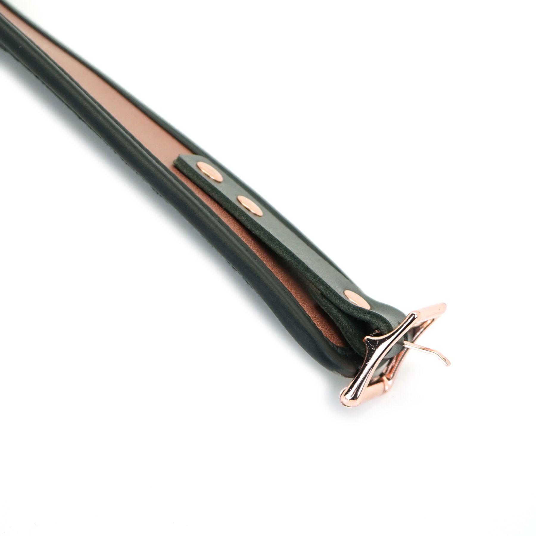 Широкий нашийник з повідцем Liebe Seele Rose Gold Memory Collar with Leash, натуральна шкіра