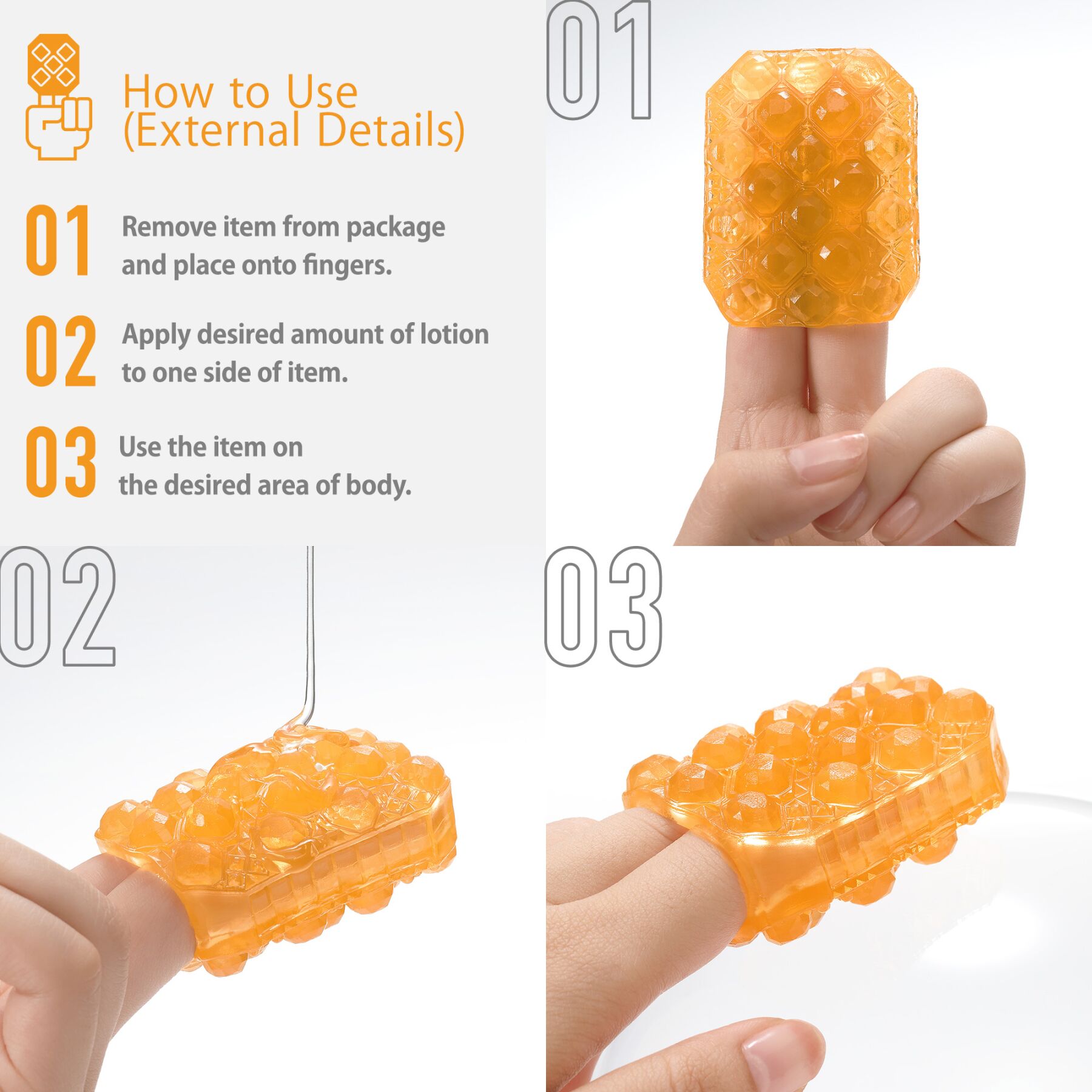 Унісекс-стимулятор Tenga UNI Diamond, білий, із зубчастим рельєфом, лубрикант у комплекті