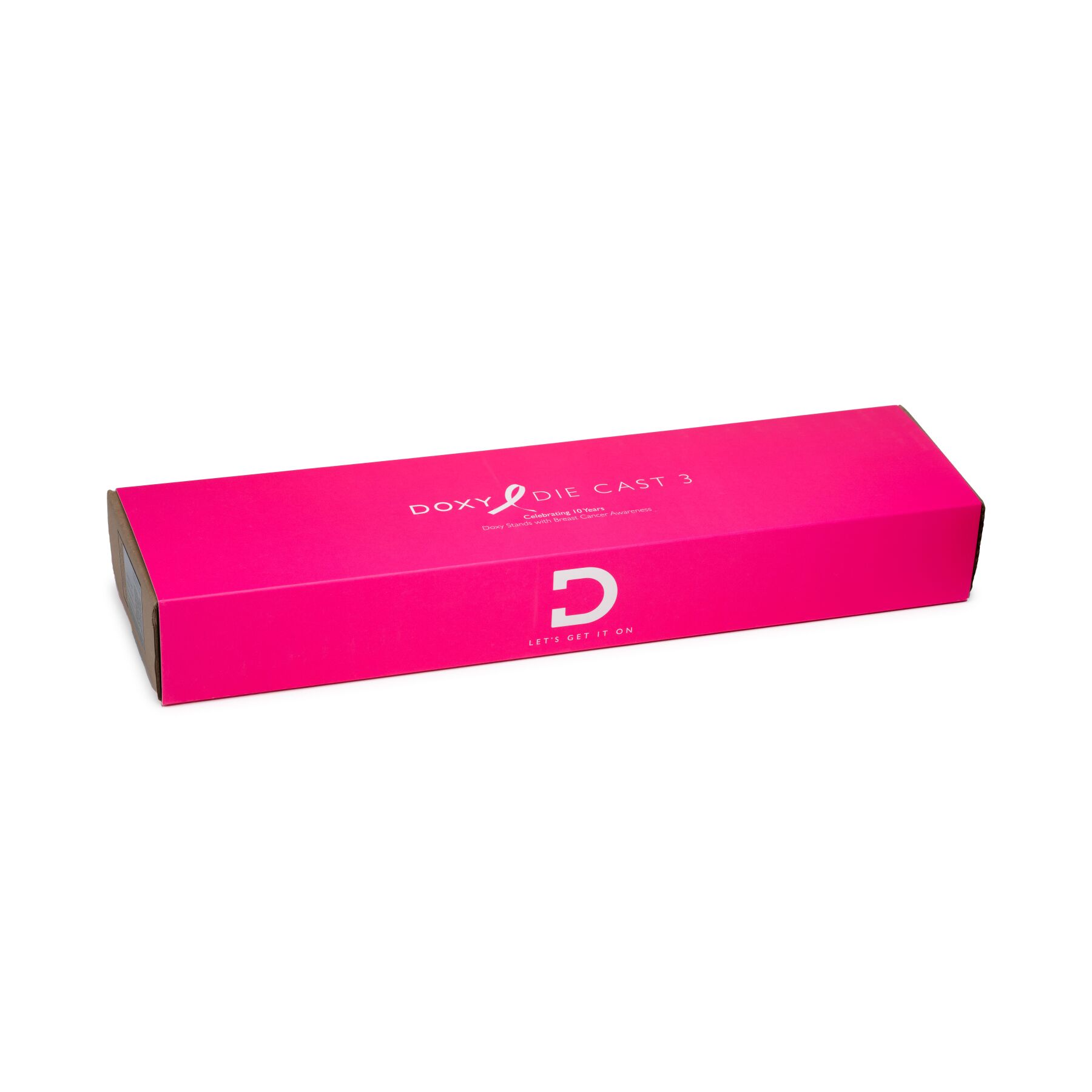Вібромасажер DOXY Die Cast 3 Hot Pink, дуже потужний, живлення 220В, металевий корпус