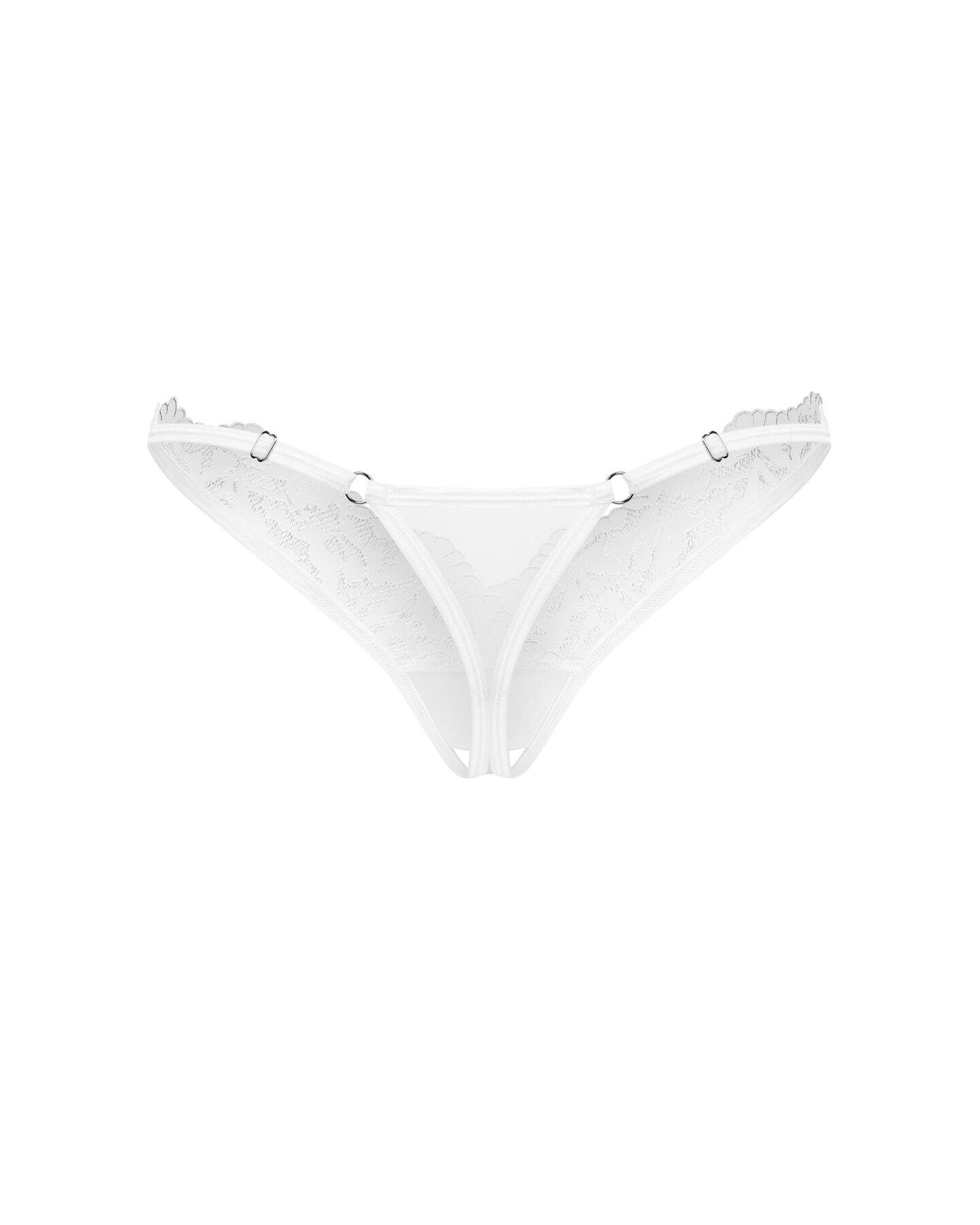 Трусики Obsessive Arrowel White crotchless thong S/M
