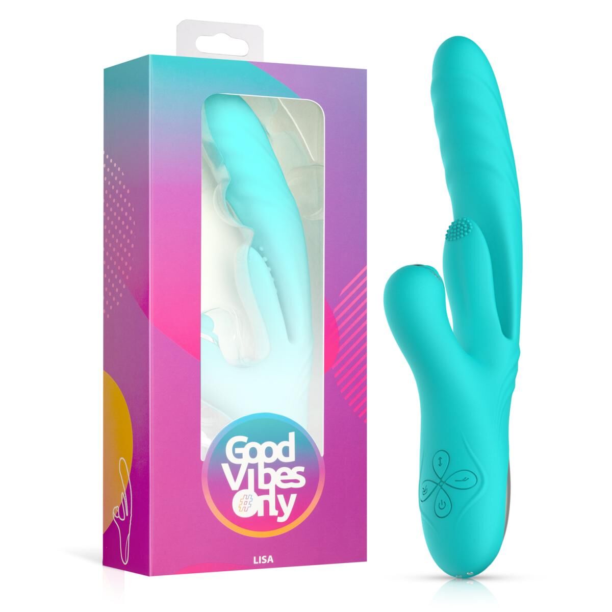 Вібратор-кролик Good Vibes Only - Lisa Thrusting Rabbit Vibrator with G-Spot Stimulator