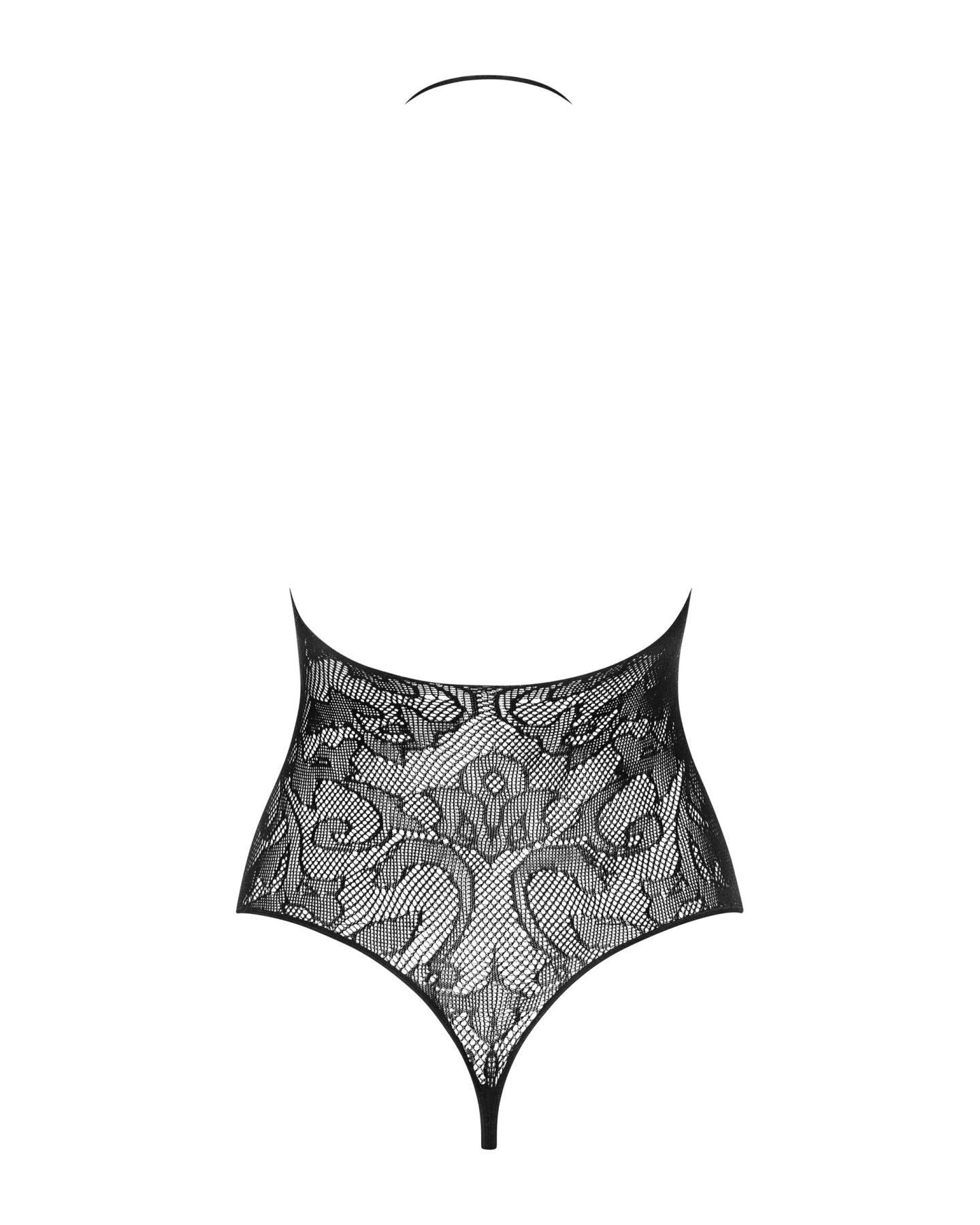 Бодістокінг з великими осередками та відкритою спиною Obsessive B113 teddy S/M/L, халтер