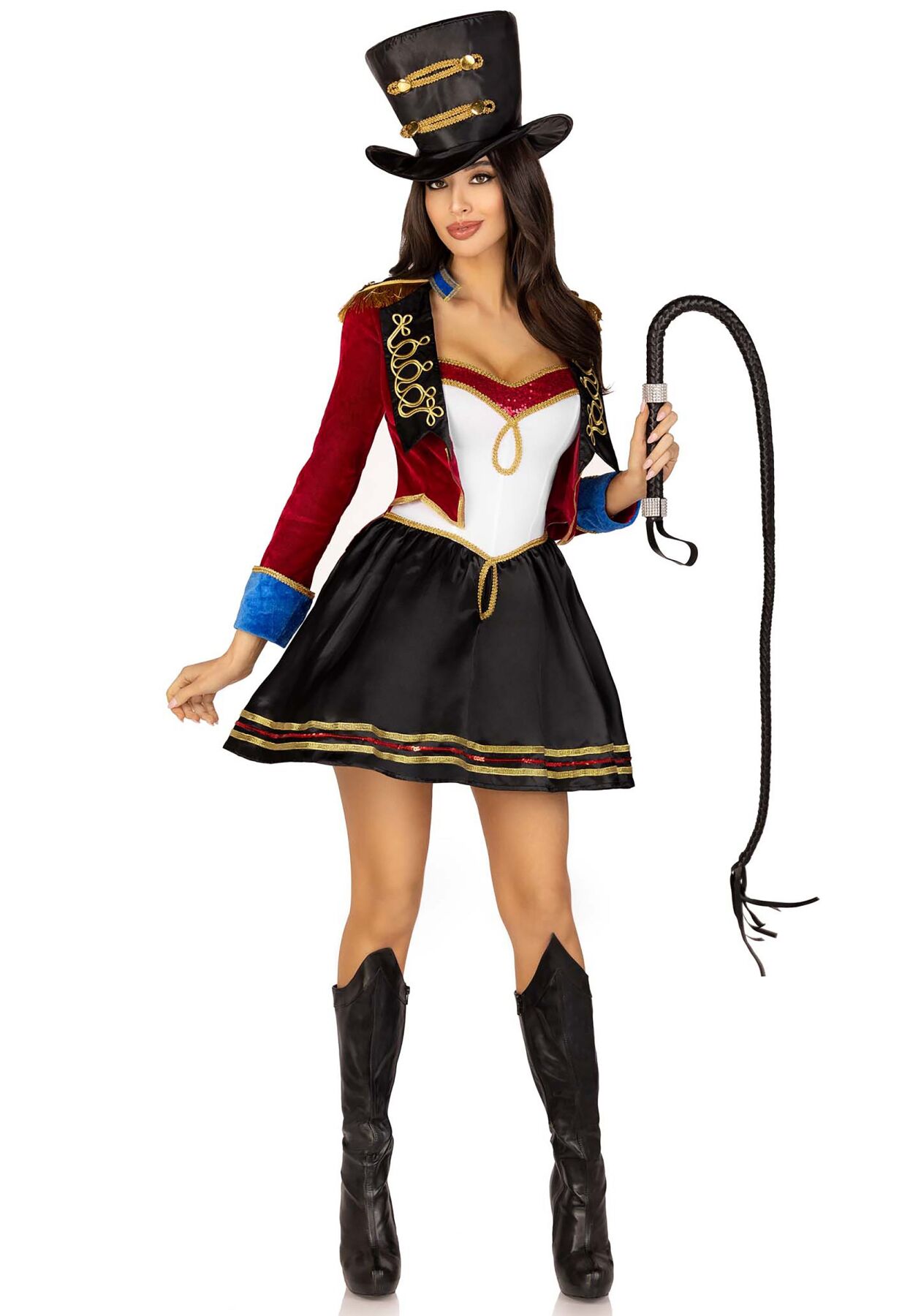 Костюм дресирувальниці Leg Avenue Ringmaster Costume S, сукня, капелюх
