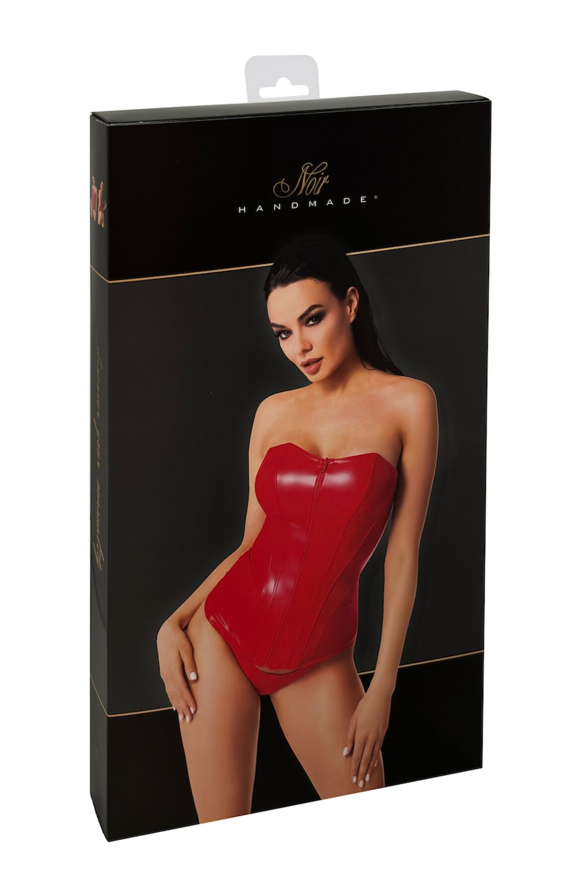 Корсет Noir Handmade F355 Red powerwetlook corset - XL