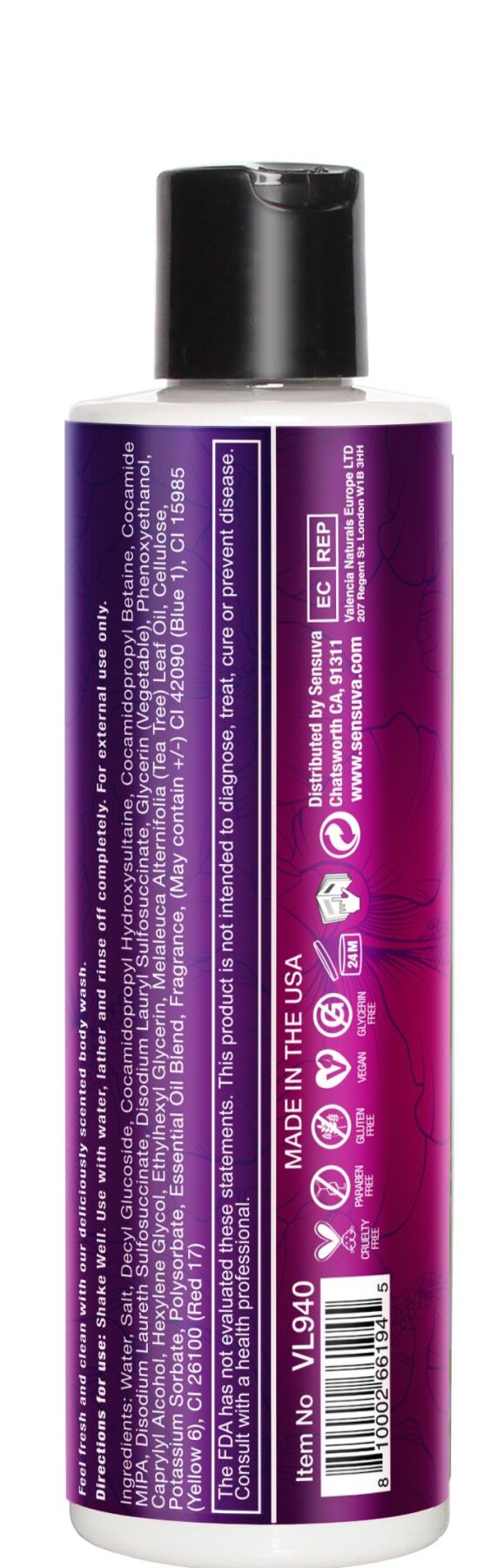 Гель для душу Sensuva Body Wash - Sweet Secrets (236 мл)