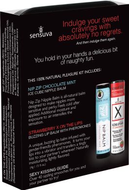 Подарочный набор Sensuva Lips & Nips Pleasure Kit - Chocolate Strawberry 2 x 4г