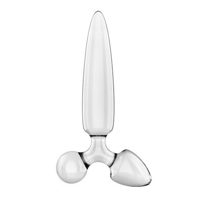 Трехсторонний стеклянный дилдо Satisfyer Triple Crystal 1 Transparent