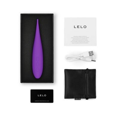 Кліторальний вібратор LELO DOT Travel Purple, точкова стимуляція, технологія Infinite Loop