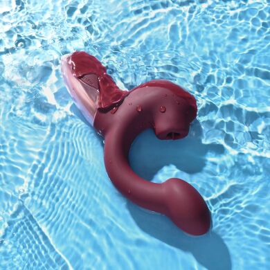 Смарт-вібратор Magic Motion Ponder Red, подвійна стимуляція, віброяйце+язичок для клітора