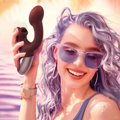 Смарт-вібратор Magic Motion Ponder Red, подвійна стимуляція, віброяйце+язичок для клітора