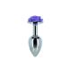 Металлическая анальная пробка Lux Active с розой - Rose Anal Plug - Purple, вибропуля в подарок