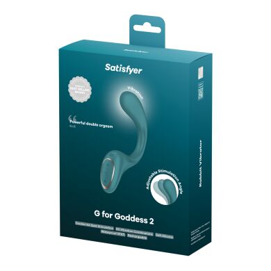 Вагинально-клиторальный вибратор Satisfyer G for Goddess 2 Bottle Green, 2 мотора