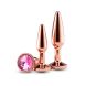 Набор анальных пробок NS Novelties Rear Assets - Tapered Trainer Kit - Rose Gold - Pink