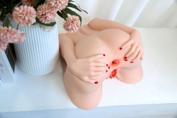 Мастурбатор-попа Naked Factory MONICA, вагина + анус, 2 канала, очень реалистичный, сквозной