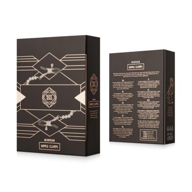 Затискачі для сосків з перлинним ланцюжком Rosy Gold - Nipple Clamps Pearls