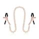 Затискачі для сосків з перлинним ланцюжком Rosy Gold - Nipple Clamps Pearls