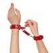 Наручники із натуральної шкіри Art of Sex - Eva, колір червоний, Красный
