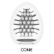 Мастурбатор-яйцо Tenga Egg Cone, плотный TPE, пробник лубриканта 5 мл