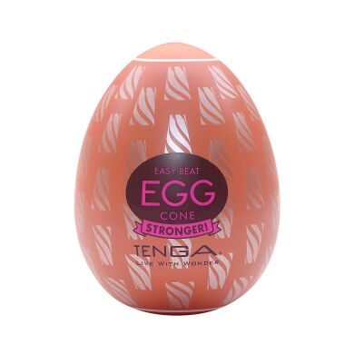 Мастурбатор-яйцо Tenga Egg Cone, плотный TPE, пробник лубриканта 5 мл
