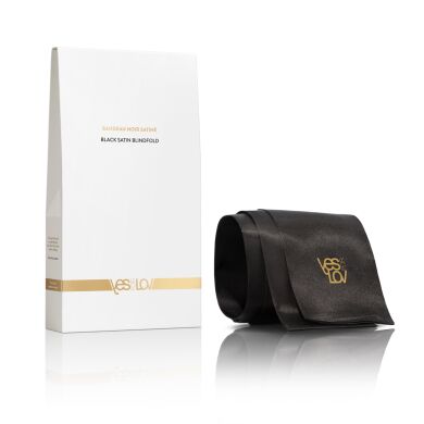 Сатиновая повязка на глаза YESforLOV BLACK SATIN BLINDFOLD