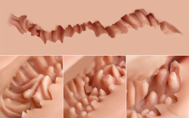 Мастурбатор Naked Factory TRISHA B TYPE, виражені статеві губи, вагіна + анус, дуже реалістичний