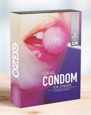 Оральный презерватив со вкусом мороженного EGZO Ice Cream (упаковка 3 шт)
