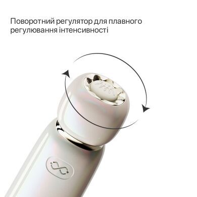 Вакуумний кліторальний стимулятор Zalo Lia Floral White, 3 насадки, 3 режими, різна інтенсивність