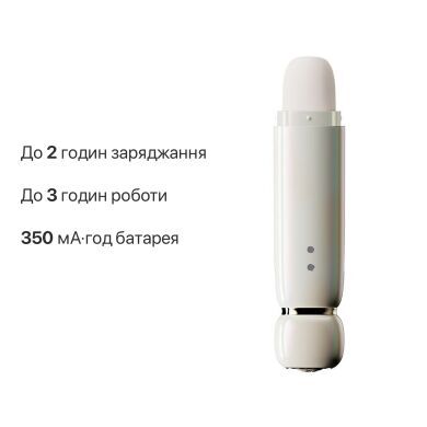 Вакуумний кліторальний стимулятор Zalo Lia Floral White, 3 насадки, 3 режими, різна інтенсивність