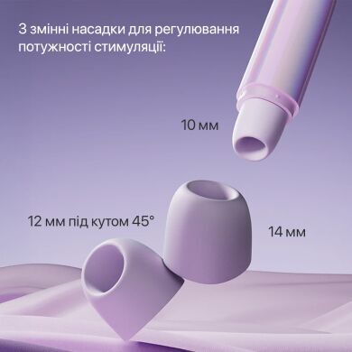 Вакуумний кліторальний стимулятор Zalo Lia Floral White, 3 насадки, 3 режими, різна інтенсивність