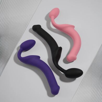 Безремневой страпон Strap-On-Me Rose M, полностью регулируемый, диаметр 3,3см