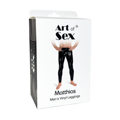Лаковані чоловічі легінси Art of Sex - Matthias, колір чорний, розмір L, Черный
