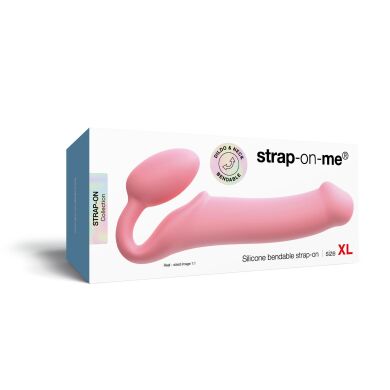 Безремневой страпон Strap-On-Me Rose XL, полностью регулируемый, диаметр 4,5см
