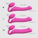 Безремневой страпон с вибрацией Strap-On-Me Vibrating Fuchsia M, диаметр 3,8 см, пульт ДУ, регулируемый