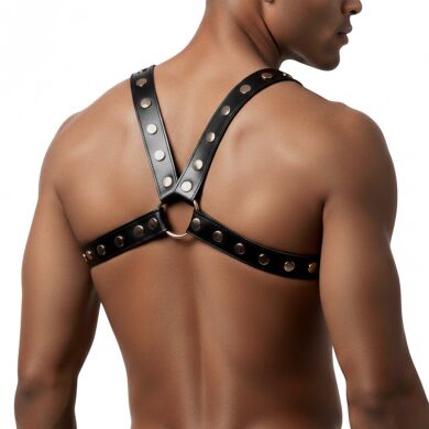 Мужская портупея Art of Sex - Spartacus, экокожа, цвет черный, размер L-2XL, Черный