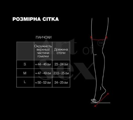 Сексуальные виниловые чулки Art of Sex - Lora с кружевом, размер L, с эффектом мокрого бархата