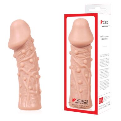 Насадка на член Kokos Extreme Sleeve ES.06 размер S, утолщающая, стимулирующий рельеф