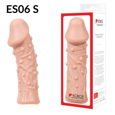 Насадка на член Kokos Extreme Sleeve ES.06 размер S, утолщающая, стимулирующий рельеф