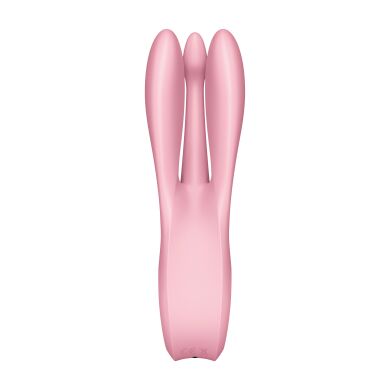 Кліторальний вібратор Satisfyer Threesome 1 Pink з трьома гнучкими пальчиками